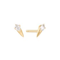 ANIA HAIE Ohrringe Afterglow Gold 14K mit weißem Saphir EAU007-03YG