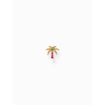 Thomas Sabo H2285-488-7 Vergoldeter Einzel-Ohrstecker Palme m. bunten Steinen Damen