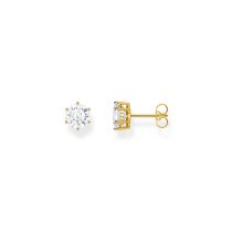 Thomas Sabo H2300-414-14 Vergoldeter Ohrstecker mit großem weißen Stein 7,0 mm Damen