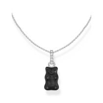 Thomas Sabo KE2209-052-11-L45V Kette mit schwarzem Goldbären Anhänger und Zirkonia Damen