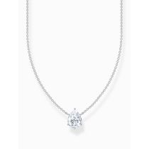 Thomas Sabo KE2213-051-14-L45V Silberne Kette mit weißem Tropfen Anhänger Damen