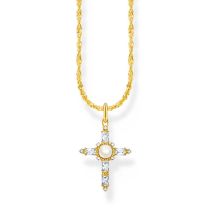 Thomas Sabo KE2296-445-14-L45V Vergoldete Kette mit Kreuz Anhänger Cross Romance Damen