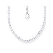 Thomas Sabo KE2303-051-14-L42V Silberne Kette mit weißen Steinen Damen