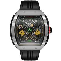 Nubeo NB-6100-02 Herrenuhr Magellan Double Barrel Automatik 48mm 5ATM