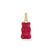 Thomas Sabo PE967-414-10 Großer vergoldeter roter Goldbären Anhänger mit Steinen Damen
