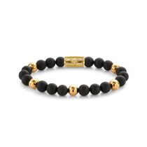 Rebel & Rose Armband Matt Black Madonna RR-8DV05-G-L Herren