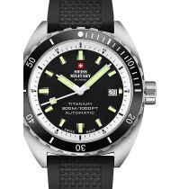 Swiss Military SMA34100.07 Diver Titanium Automatik Herrenuhr 42mm 30ATM