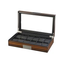 Rothenschild Uhrenbox RS-2377-12EB für 12 Uhren ebony