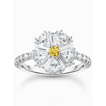 Thomas Sabo TR2493-051-4-56 Cocktailring Blume mit Steinen silber Damen