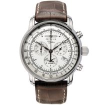 Zeppelin 7680-1 100 Jahre Zeppelin Alarm Chronograph Herrenuhr 42mm 5ATM
