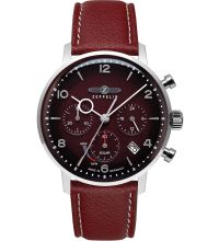 Zeppelin Herrenuhr LZ 129 Hindenburg Quarz Dual Time Lederband schwarz  8044-1