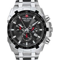 Swiss Alpine Military 7043.9237 Saphirglas Chronograph Herrenuhr 46mm 10ATM