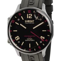 U-Boat 8839 Capsoil Doppiotempo SS GMT Herrenuhr 45mm 10ATM
