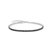 Thomas Sabo A2167-643-11-L21V Tennisarmband mit schwarzen Steinen silber
