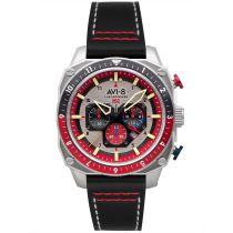 AVI-8 AV-4100-03 Herrenuhr Hawker Hunter Dual Time Chronograph 43mm 5ATM