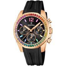 Festina F20611/3 Boyfriend Chronograph Damenuhr 38mm 10ATM