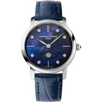 Frederique Constant FC-206MPND1S6 Damenuhr Classics Slimline Mondphase 30mm 3ATM 