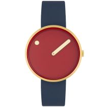 Picto 34097-6714G Unisex Cinnamon Red 34mm 5ATM 