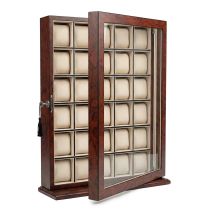 Rothenschild Uhrenvitrine RS-1135-30BU für 30 Uhren bubinga