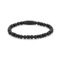 Rebel & Rose Armband All-Black RR-60107-B-L Herren