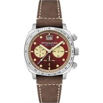 Spinnaker SP-5068-05 Herrenuhr Hull Chronograph Burnt Maroon 42mm 10ATM
