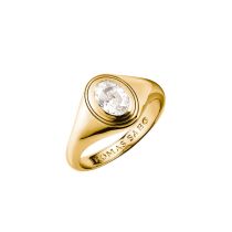 Thomas Sabo TR2523-414-14-56 Ring mit weißem Zirkoniastein Oval vergoldet Damen