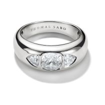 Thomas Sabo TR2525-051-14-58 Ring mit facettierten weißen Zirkoniasteinen Silber Damen
