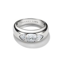Thomas Sabo TR2525-051-14-58 Ring mit facettierten weißen Zirkoniasteinen Silber Damen