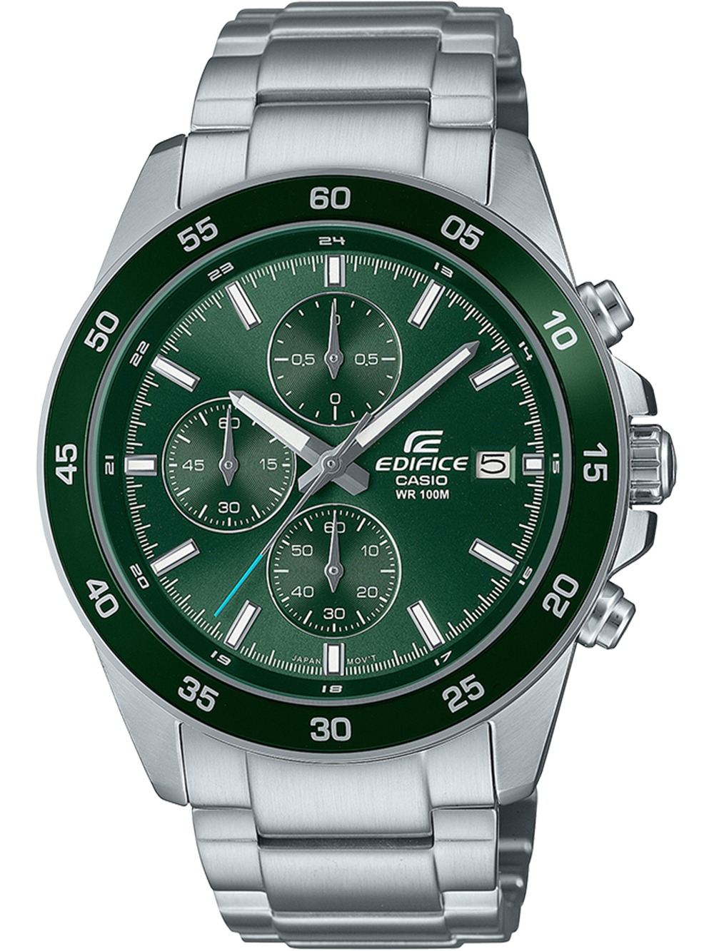 4549526371240 - Chronograph Armbanduhren silberfarben (edelstahlfarben grün) Herren Quarzuhren Quarzuhr Armbanduhr Herrenuhr bis 10 bar wasserdicht Stoppfunktion 4549526371240 - Chronograph Armbanduhren silberfarben (edelstahlfarben grün) Herren Quarzuhren Quarzuhr Armbanduhr Herrenuhr bis 10 bar wasserdicht Stoppfunktion