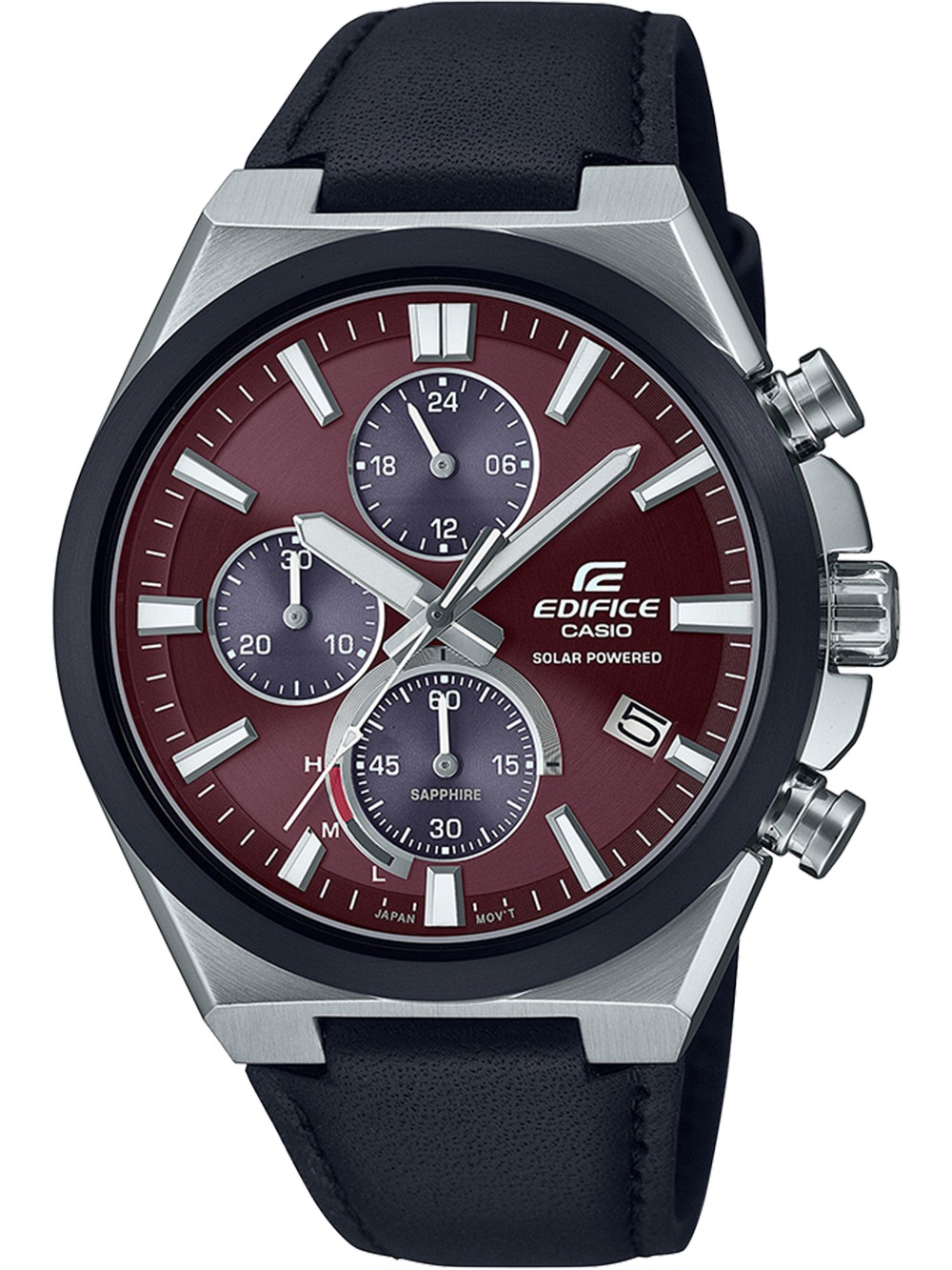 4549526364198 - Chronograph Armbanduhren schwarz Herren Solaruhren Solaruhr Armbanduhr Herrenuhr Saphirglas Stoppfunktion Datum