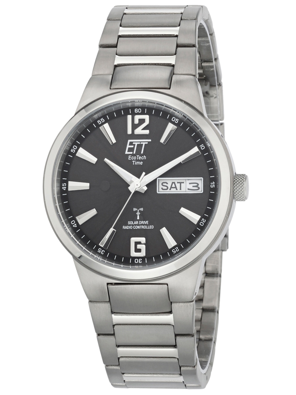 ETT EGT-11321-21M Solar Drive Funkuhr Everest II Titan Herrenuhr 40mm