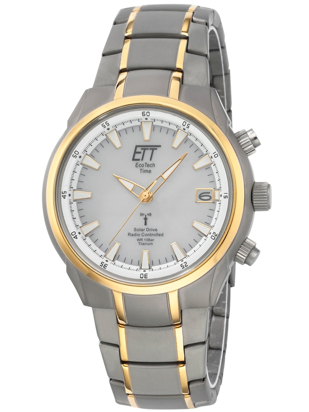 ETT EGT-11337-51M Solar Drive Funkuhr Aquanaut II Titanium Herrenuhr