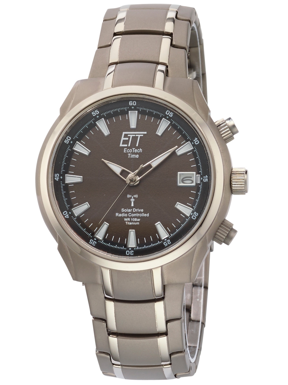 ETT EGT-11340-61M Solar Drive Funkuhr Aquanaut II Titan Herrenuhr 42mm