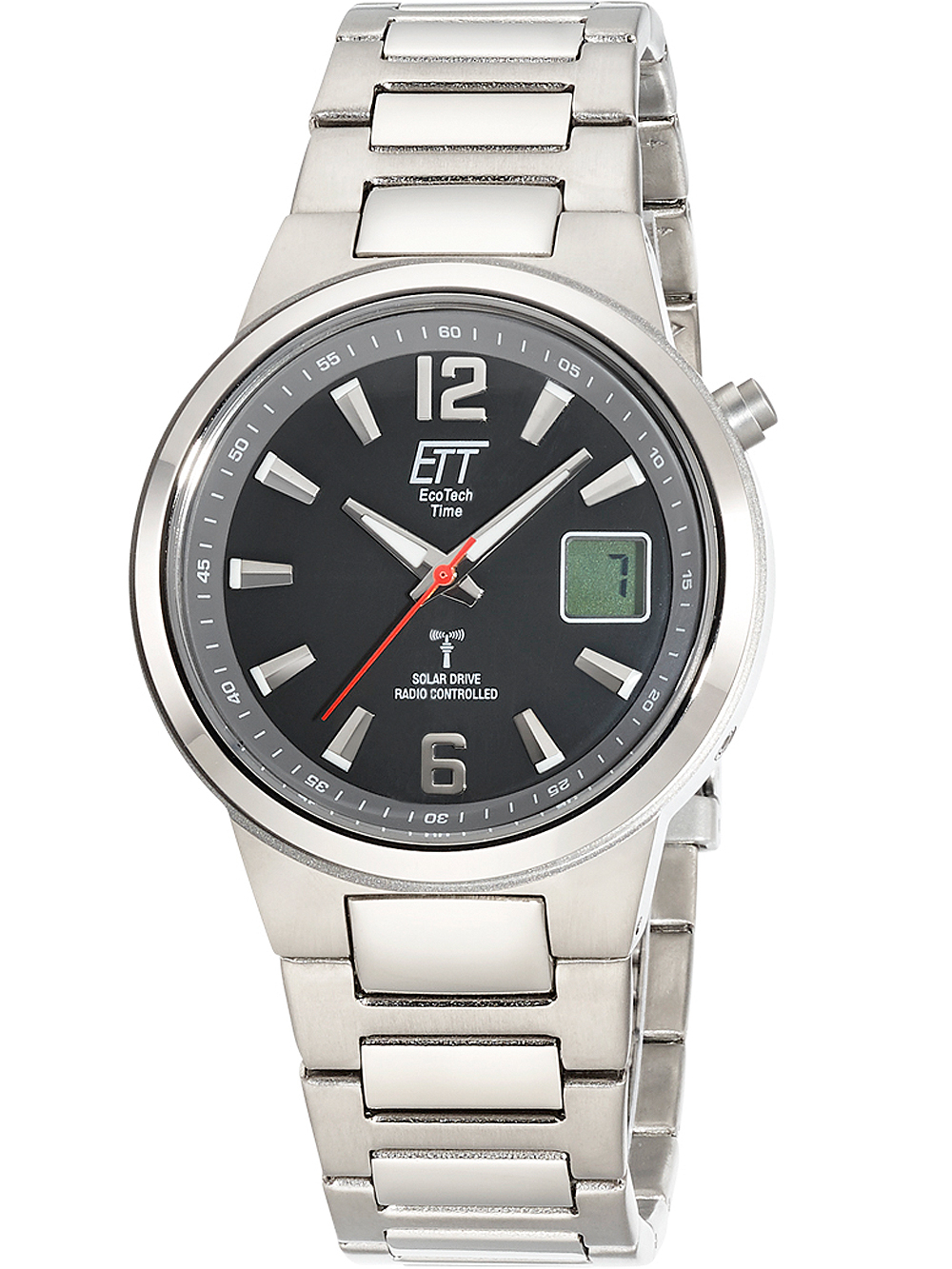 ETT EGT-11465-51M Solar Drive Funkuhr Everest II Titan Herrenuhr 41mm 5ATM