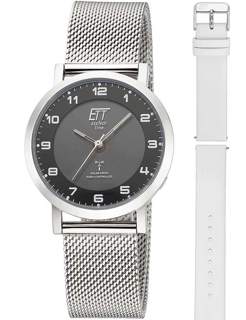 ETT Eco Tech Time ELS-11625-22MS Damenuhr Atacama Solar Funkuhr 36mm 5ATM