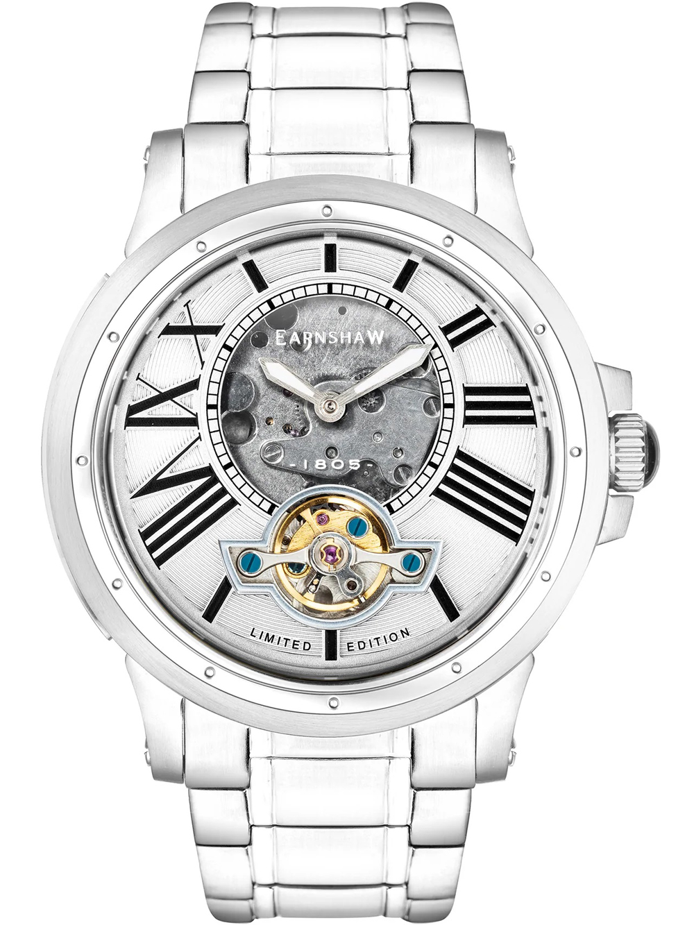 Thomas Earnshaw ES-8244-11 Bertha Open Heart Skeleton 42mm