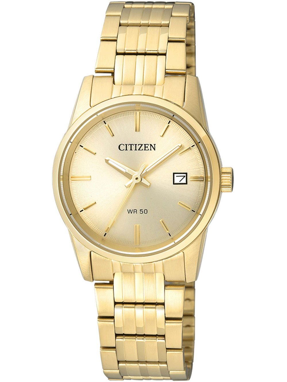 Quarzuhr CITIZEN EU6002-51P Armbanduhren goldfarben Damen Quarzuhren Armbanduhr Damenuhr Edelstahlarmband Datum