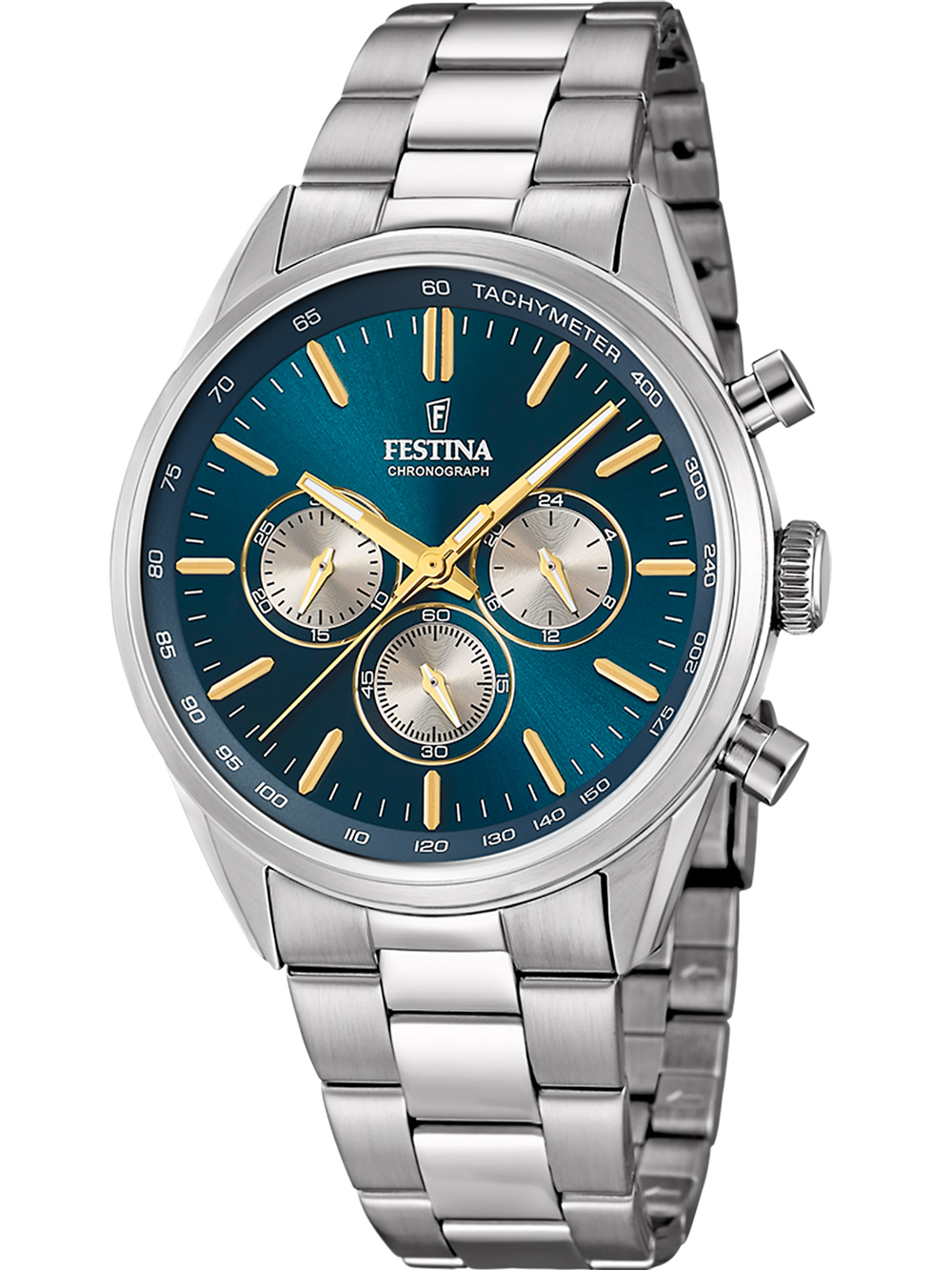 Festina F16820/C Timeless Chronograph Herrenuhr 44mm 5ATM