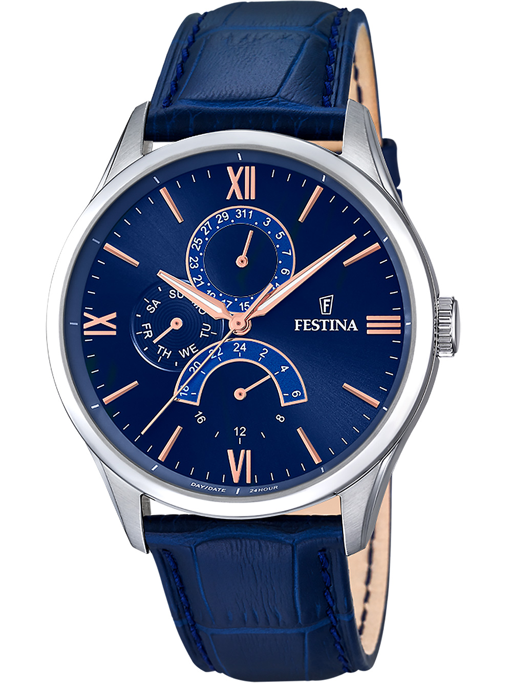 8430622618895 - Multifunktionsuhr FESTINA F16823 3 Armbanduhren blau Herren Armbanduhr Quarzuhr Herrenuhr Lederarmband Datum 8430622618895 - Multifunktionsuhr FESTINA F16823 3 Armbanduhren blau Herren Armbanduhr Quarzuhr Herrenuhr Lederarmband Datum