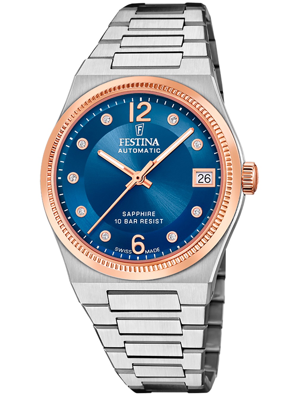 8430622808388 - F20031 2 Damenuhr Swiss Made Rivé Automatik 35mm 10ATM