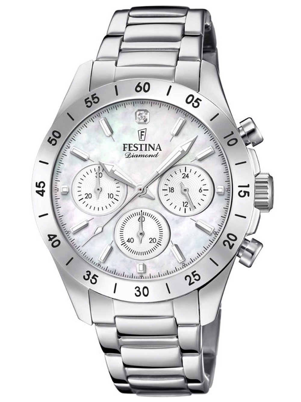 Festina F20397/1 Boyfriend Damen-Chronograph 39mm 10ATM