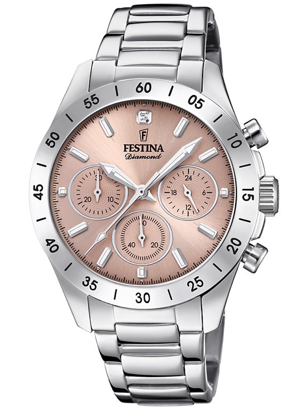 Festina F20397/3 Boyfriend Damen-Chronograph 39mm 10ATM