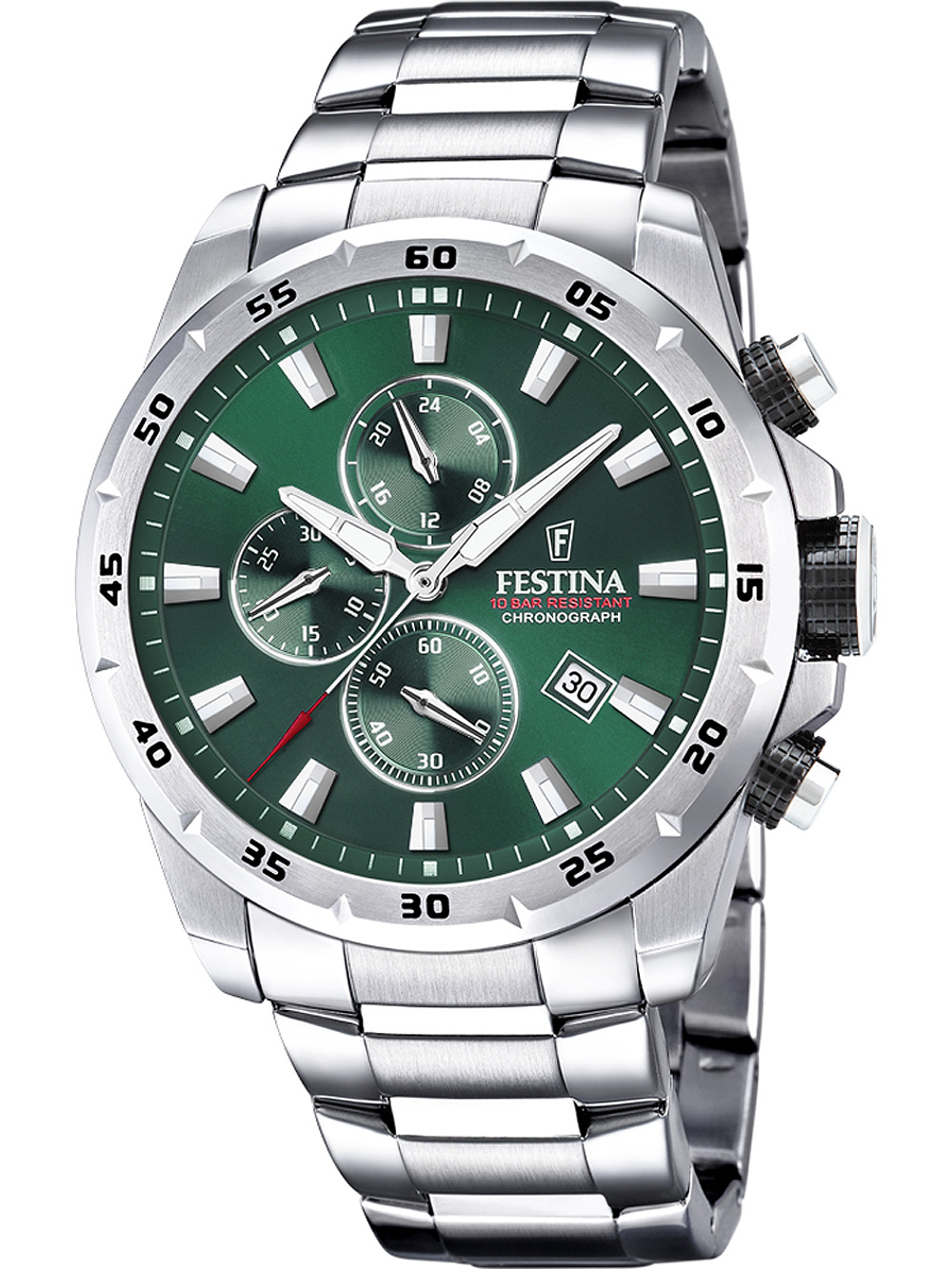 8430622748059 - Chronograph FESTINA Chronograph Sport F20463 3 Armbanduhren silberfarben Herren Quarzuhren 8430622748059 - Chronograph FESTINA Chronograph Sport F20463 3 Armbanduhren silberfarben Herren Quarzuhren