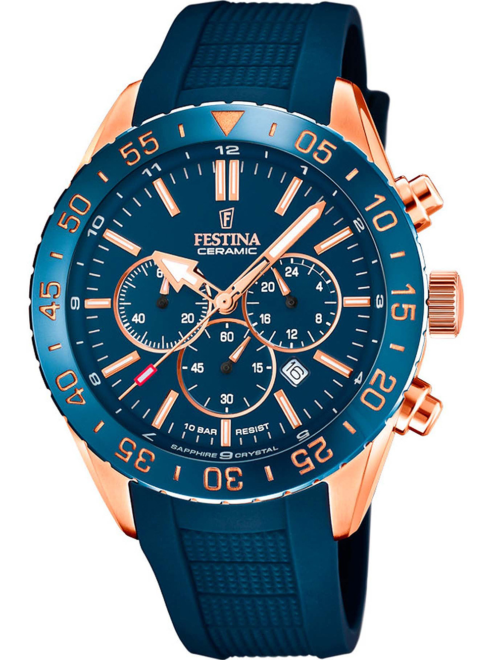 8430622759994 - Chronograph FESTINA F20516 1 Armbanduhren rosegold (dunkelblau) Herren Armbanduhr Quarzuhr Herrenuhr Stoppfunktion bis 10 bar wasserdicht 8430622759994 - Chronograph FESTINA F20516 1 Armbanduhren rosegold (dunkelblau) Herren Armbanduhr Quarzuhr Herrenuhr Stoppfunktion bis 10 bar wasserdicht
