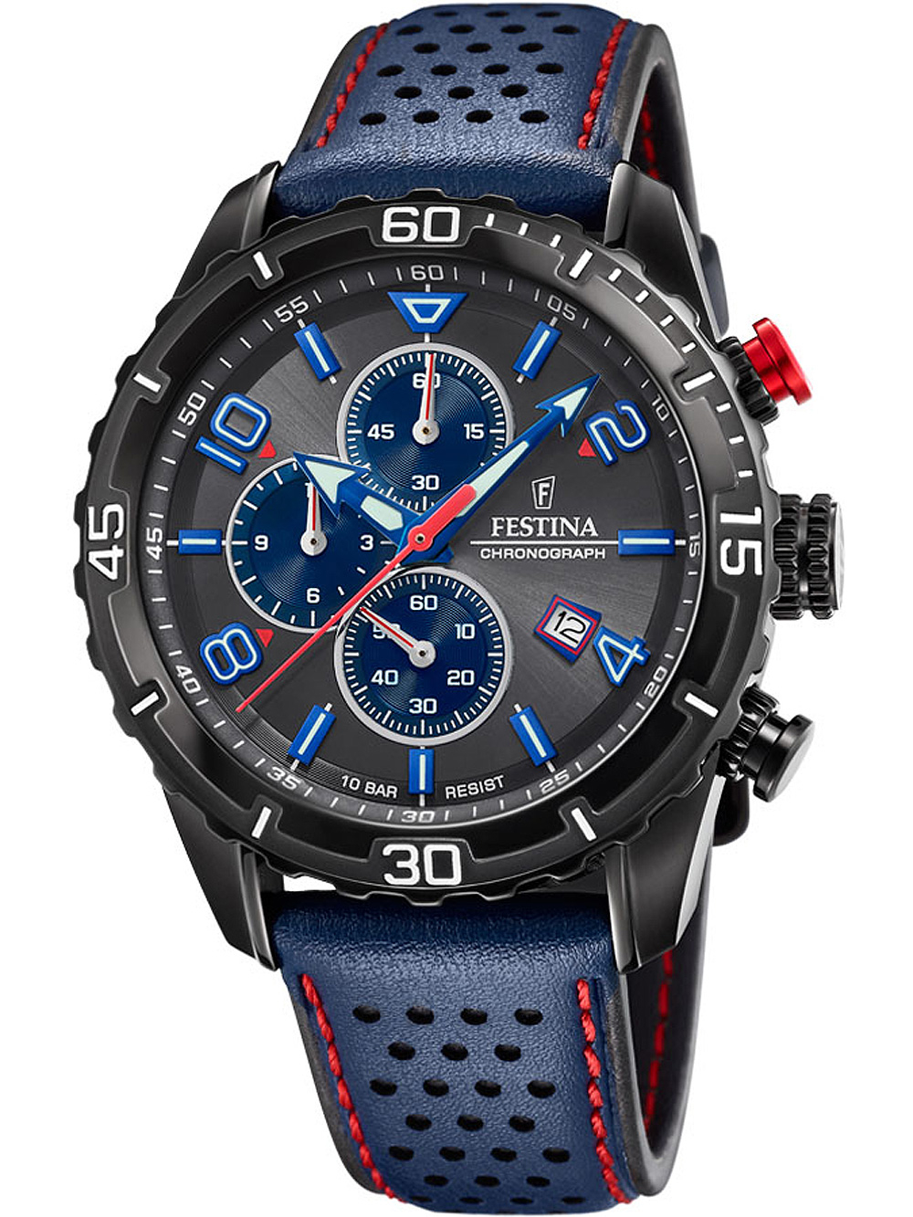 8430622761508 - Chronograph FESTINA F20519 3 Armbanduhren blau Herren Armbanduhr Quarzuhr Herrenuhr Datum Stoppfunktion Lederarmband 8430622761508 - Chronograph FESTINA F20519 3 Armbanduhren blau Herren Armbanduhr Quarzuhr Herrenuhr Datum Stoppfunktion Lederarmband