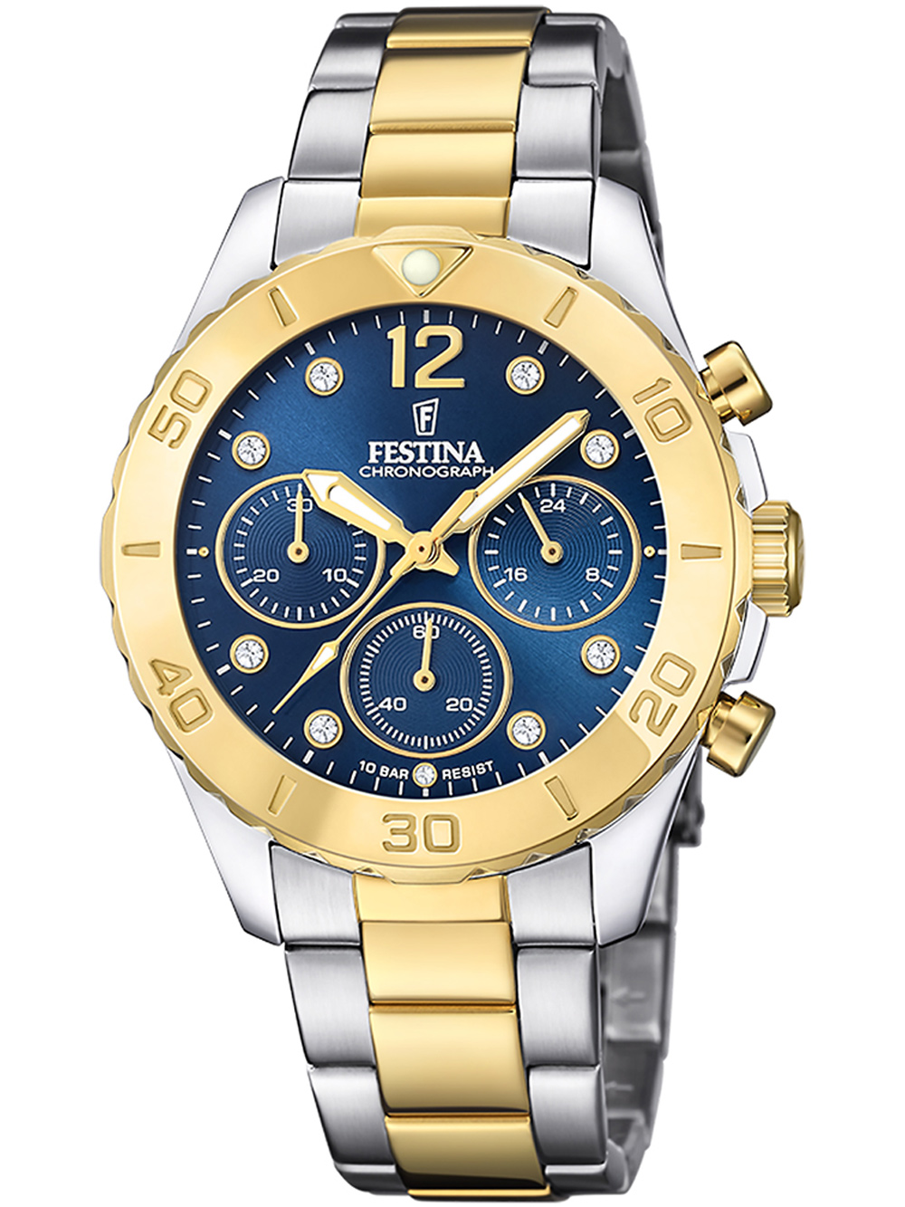 Festina F20604/3 Boyfriend Chronograph Damenuhr 39mm 10ATM