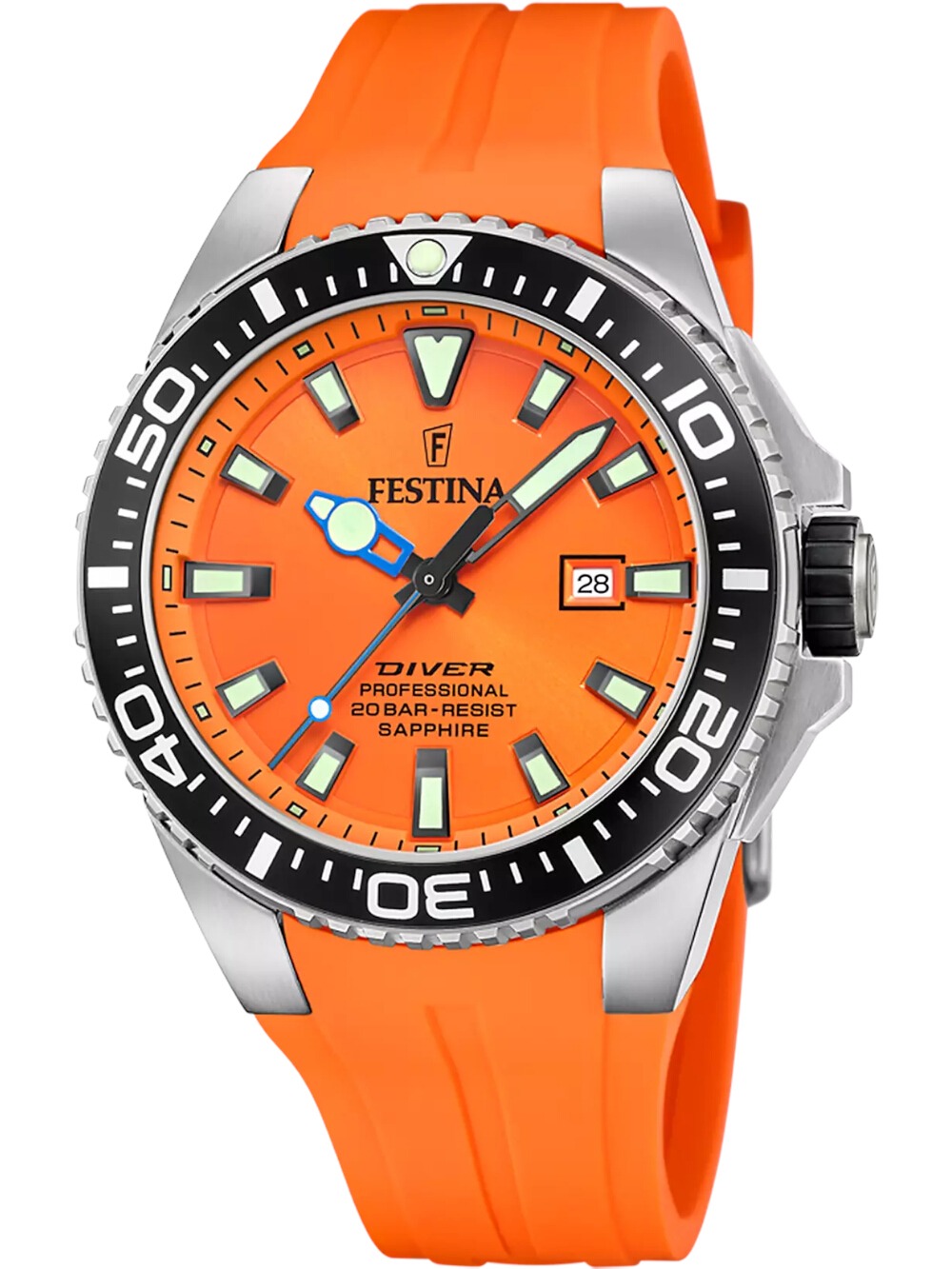 Festina F20664/4 Herrenuhr Diver Saphire Silicone 45mm 20ATM