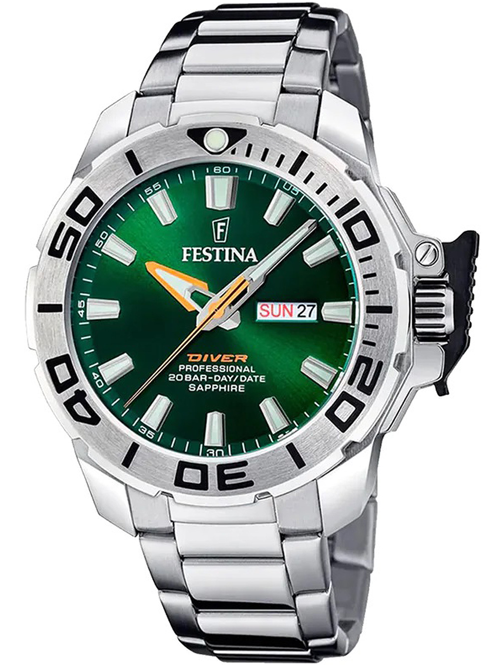 8430622805905 - Quarzuhr FESTINA Diver Collection F20665 2 Armbanduhren silberfarben Herren Quarzuhren Armbanduhr Herrenuhr Taucheruhr Edelstahlarmband Geschenkidee 8430622805905 - Quarzuhr FESTINA Diver Collection F20665 2 Armbanduhren silberfarben Herren Quarzuhren Armbanduhr Herrenuhr Taucheruhr Edelstahlarmband Geschenkidee