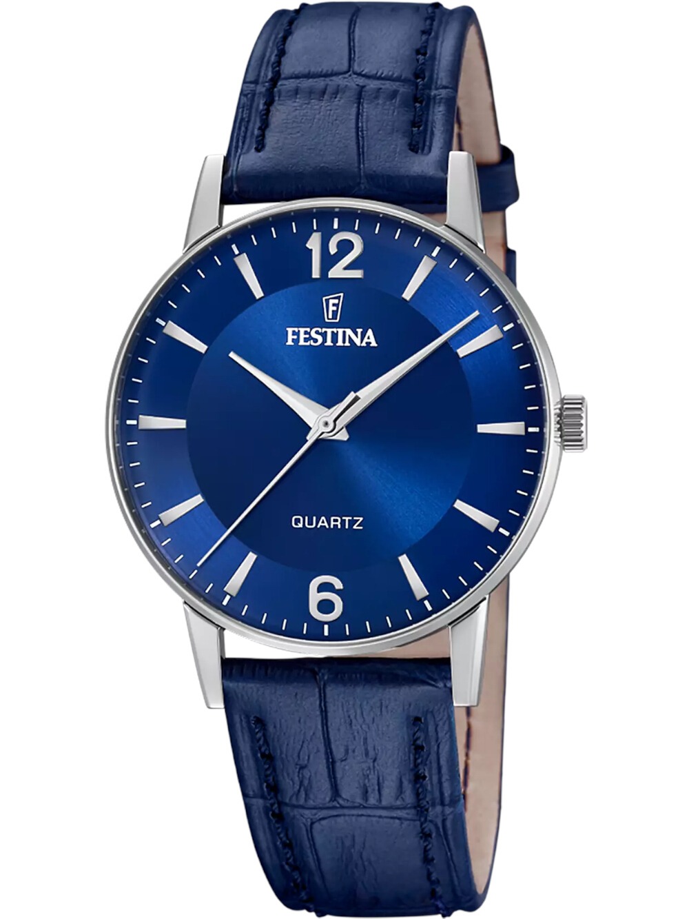 8430622825071 - Quarzuhr FESTINA Armbanduhren blau blau Herren Armbanduhr Herrenuhr Lederarmband analog