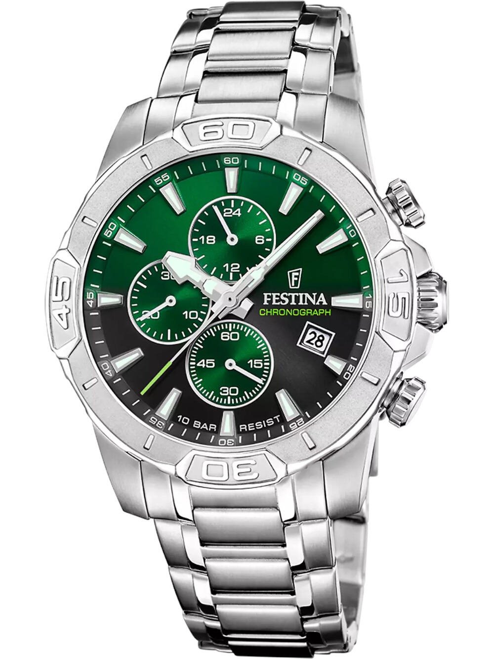 Festina F20704/5 Herrenuhr Timeless Chronograph 45mm 10ATM